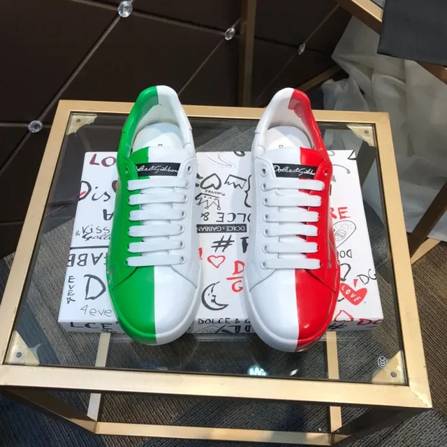 Dolce & Gabbana মাল্টিকালার কালার-ব্লকড লেদার লো-টপ লাইফস্টাইল স্নিকার 9