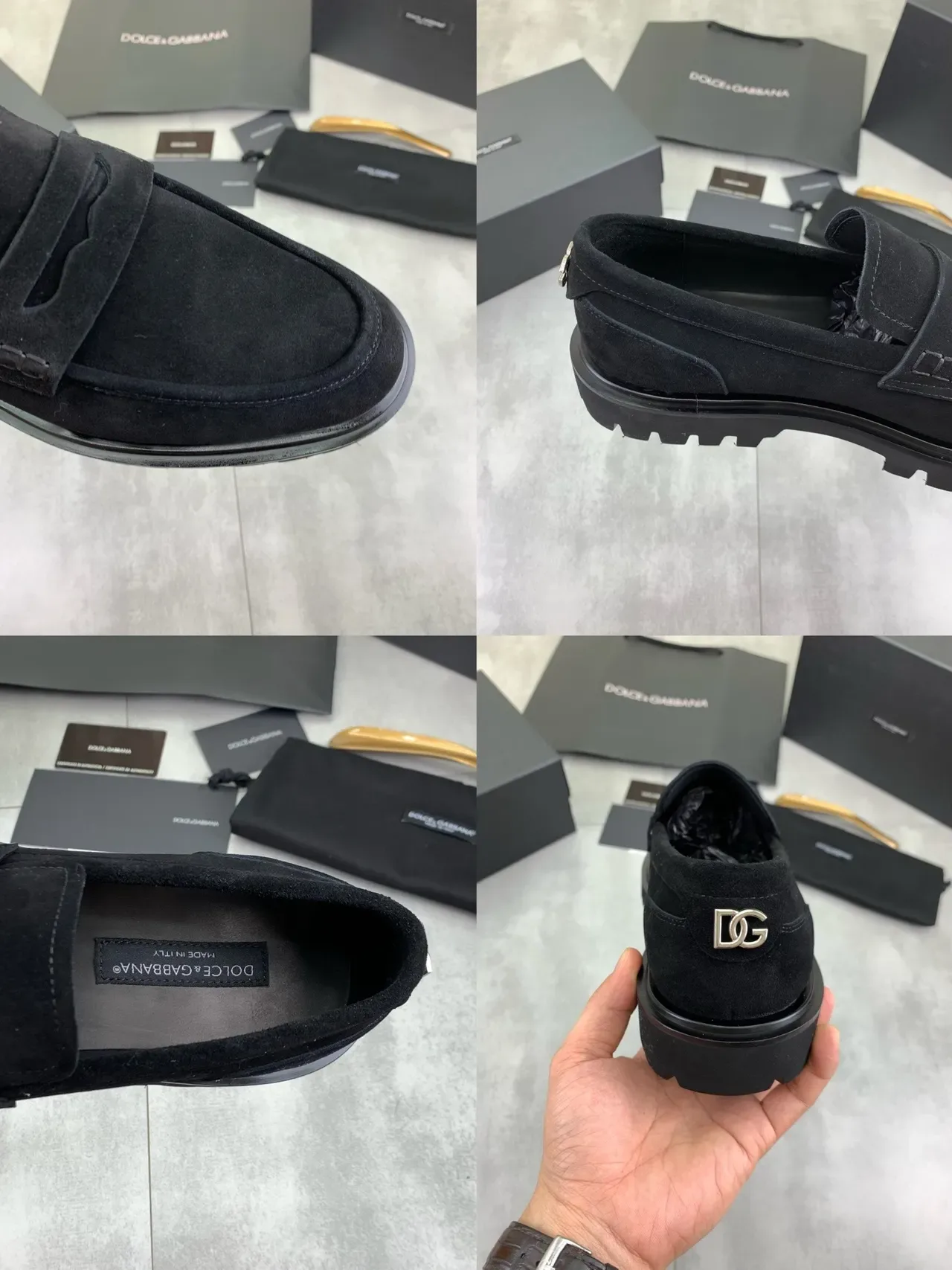 Mocasin Penny Dolce & Gabbana Negro Ante con Correa 2