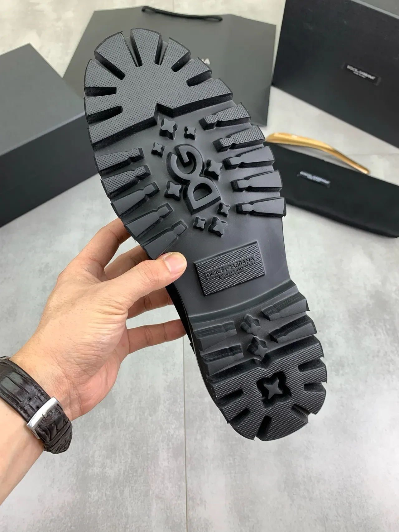 Mocasin Penny Dolce & Gabbana Negro Ante con Correa 3