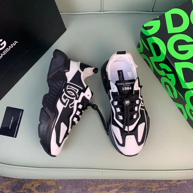Dolce & Gabbana Track Trainer Black and White Chunky Sneakers 5