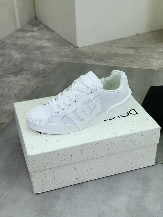 Dolce & Gabbana White Monochrome Sculpted Sole Chunky Sneakers 4