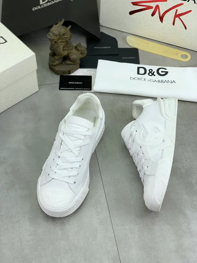 Dolce & Gabbana White Monochrome Sculpted Sole Chunky Sneakers 5