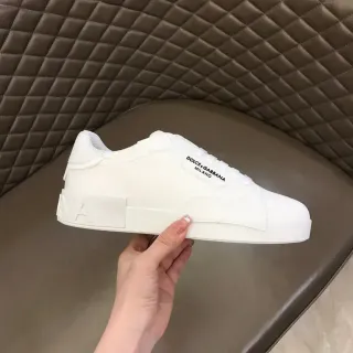 Dolce & Gabbana White Platform Lifestyle Sneakers