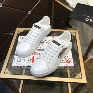 Dolce & Gabbana baskets lifestyle à plateforme blanches