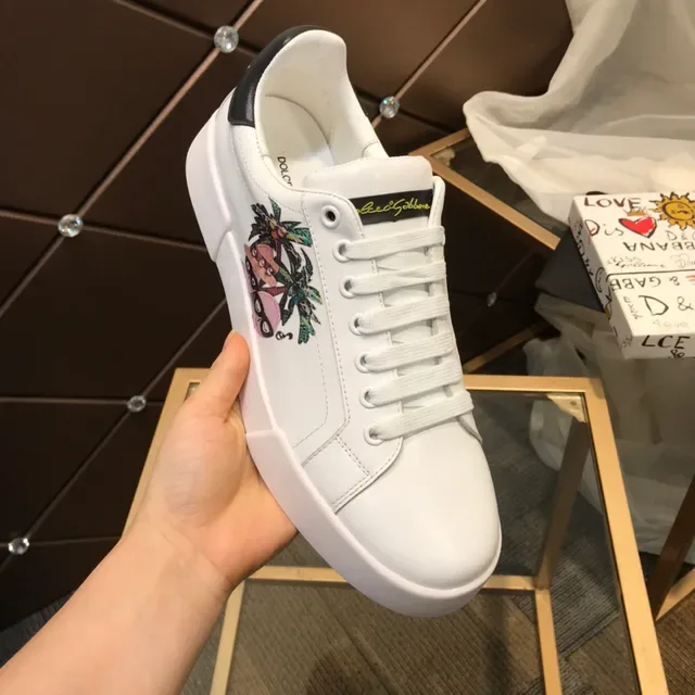 Dolce & Gabbana baskets lifestyle à plateforme blanches 2
