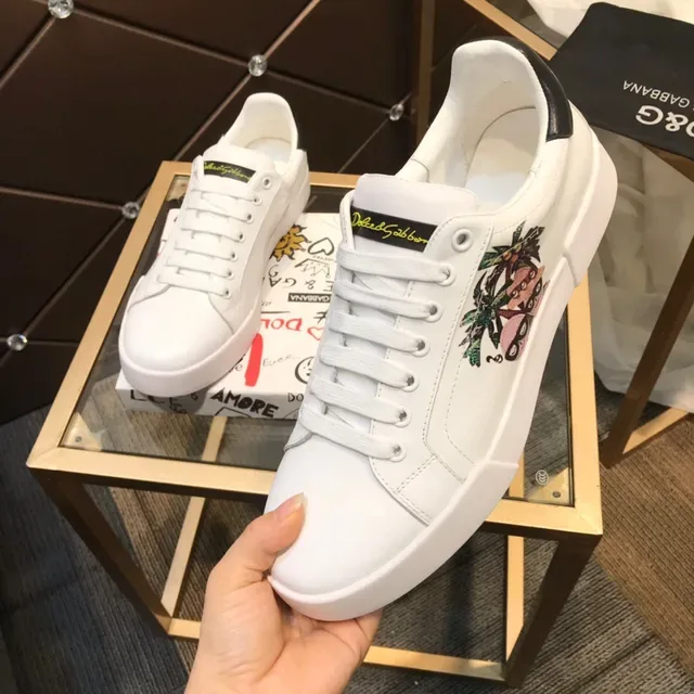 Dolce & Gabbana baskets lifestyle à plateforme blanches 4