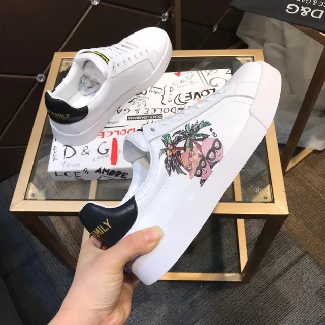 Dolce & Gabbana baskets lifestyle à plateforme blanches 5