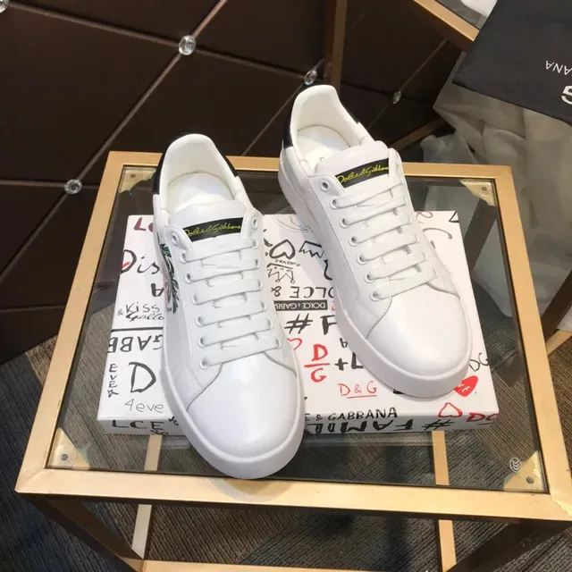 Dolce & Gabbana baskets lifestyle à plateforme blanches 7