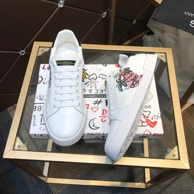 Dolce & Gabbana baskets lifestyle à plateforme blanches 8