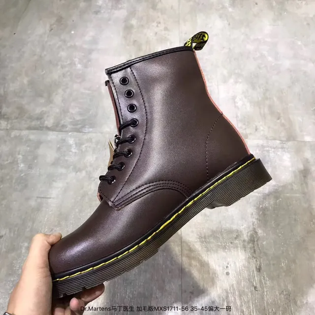Dr. Martens 1460 Burgundy Smooth Leather Martin Boots 12