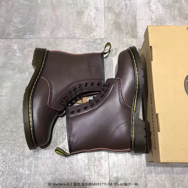 Dr. Martens 1460 Burgundy Smooth Leather Martin Boots 18