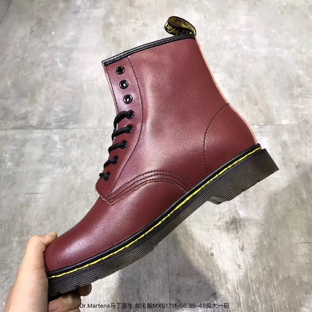 Dr. Martens 1460 Burgundy Smooth Leather Martin Boots 21