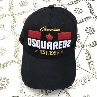 Dsquared2 কানাডা ফ্ল্যাগ সেলাই করা কালো বেসবল ক্যাপ