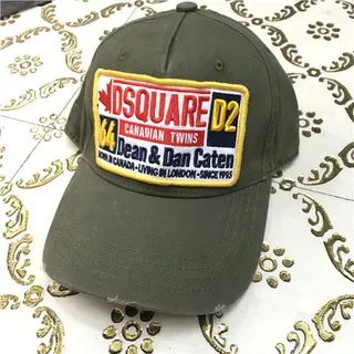 Dsquared2 Canadian Twins সেলাইড অলিভ গ্রিন বেসবল ক্যাপ