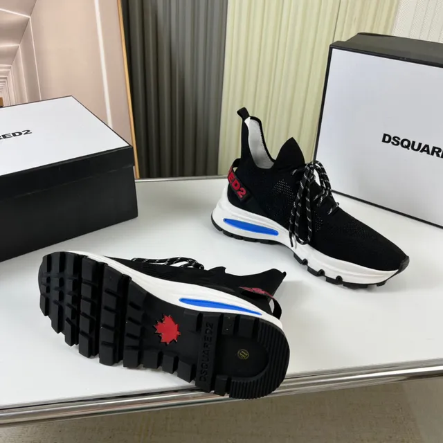 Dsquared2 ICON কালো নিট সক-ফিট জীবনযাত্রা স্নিকার 2