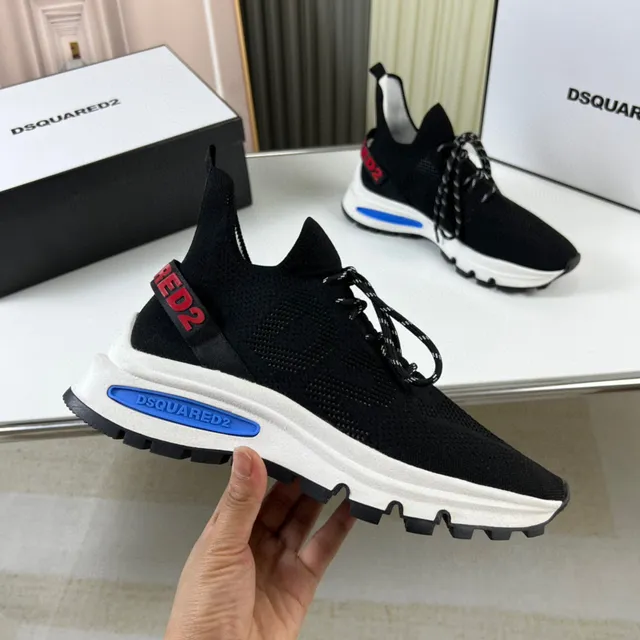 Dsquared2 ICON কালো নিট সক-ফিট জীবনযাত্রা স্নিকার 4
