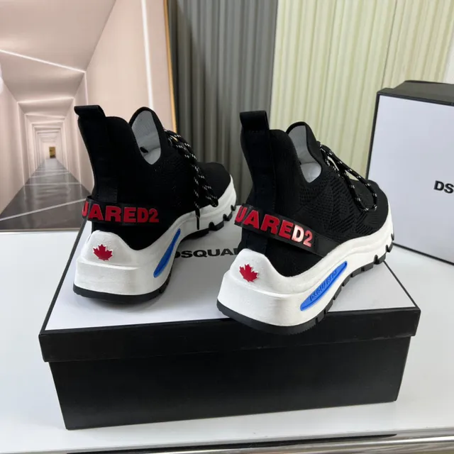 Dsquared2 ICON কালো নিট সক-ফিট জীবনযাত্রা স্নিকার 5