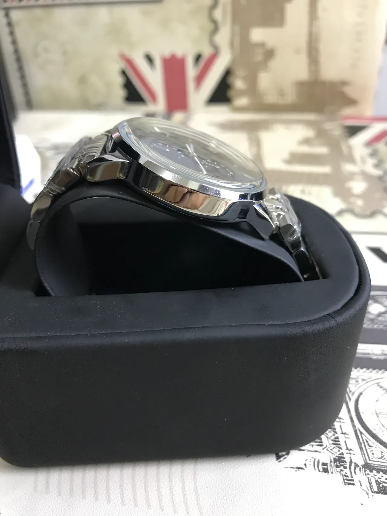 Emporio Armani Chronograph Black Dial Stainless Steel Mechanical Watch 11