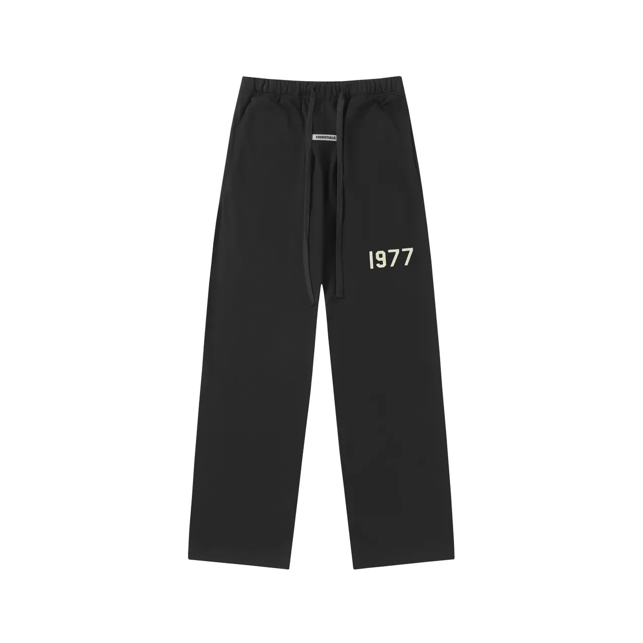 Fear of God Essentials 1977 White Black Relaxed Fit Elastic Waistband Sweatpant 6