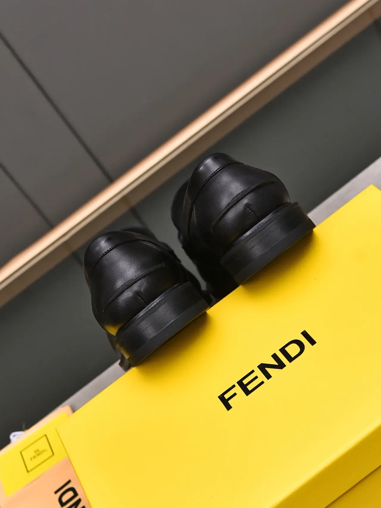 Fendi FF Loafer Black Leather Penny Loafer 3