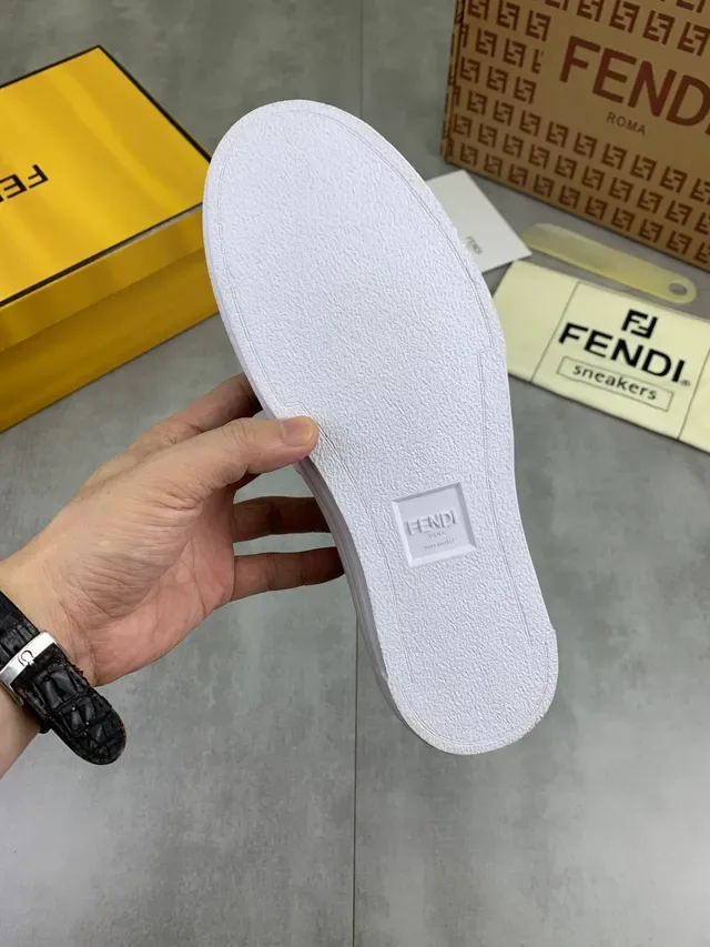 Fendi Monster Sneaker Gray and Yellow Suede Lifestyle Sneakers 2