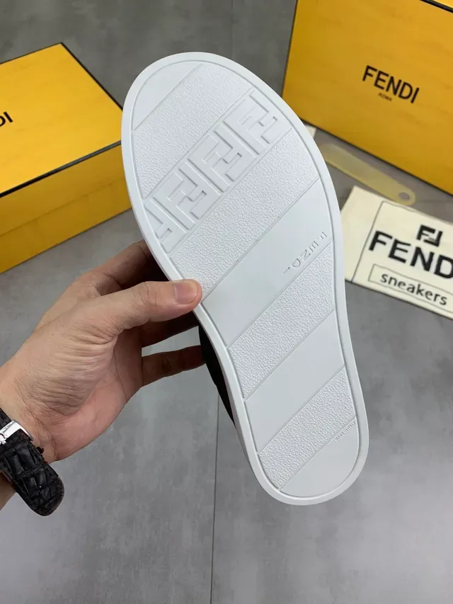 Fendi Slip-On Sneaker Brown and White Lifestyle Sneakers 2