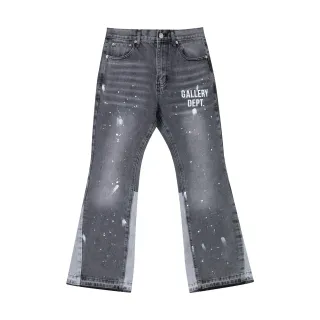 Gallery Dept Paint-Splatter Distressed Flared Jeans