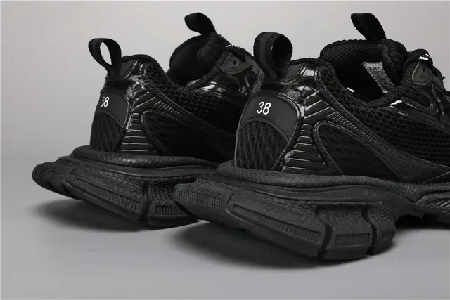All Black Chunky Runner Sneakers 2