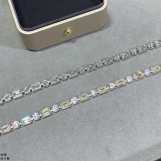 سوارات خطية من حجر شفاف وأصفر بنقش باجيت ودائري