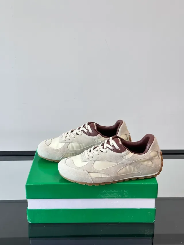 Beige and Cream Suede Layered Overlay Lifestyle Sneaker 5