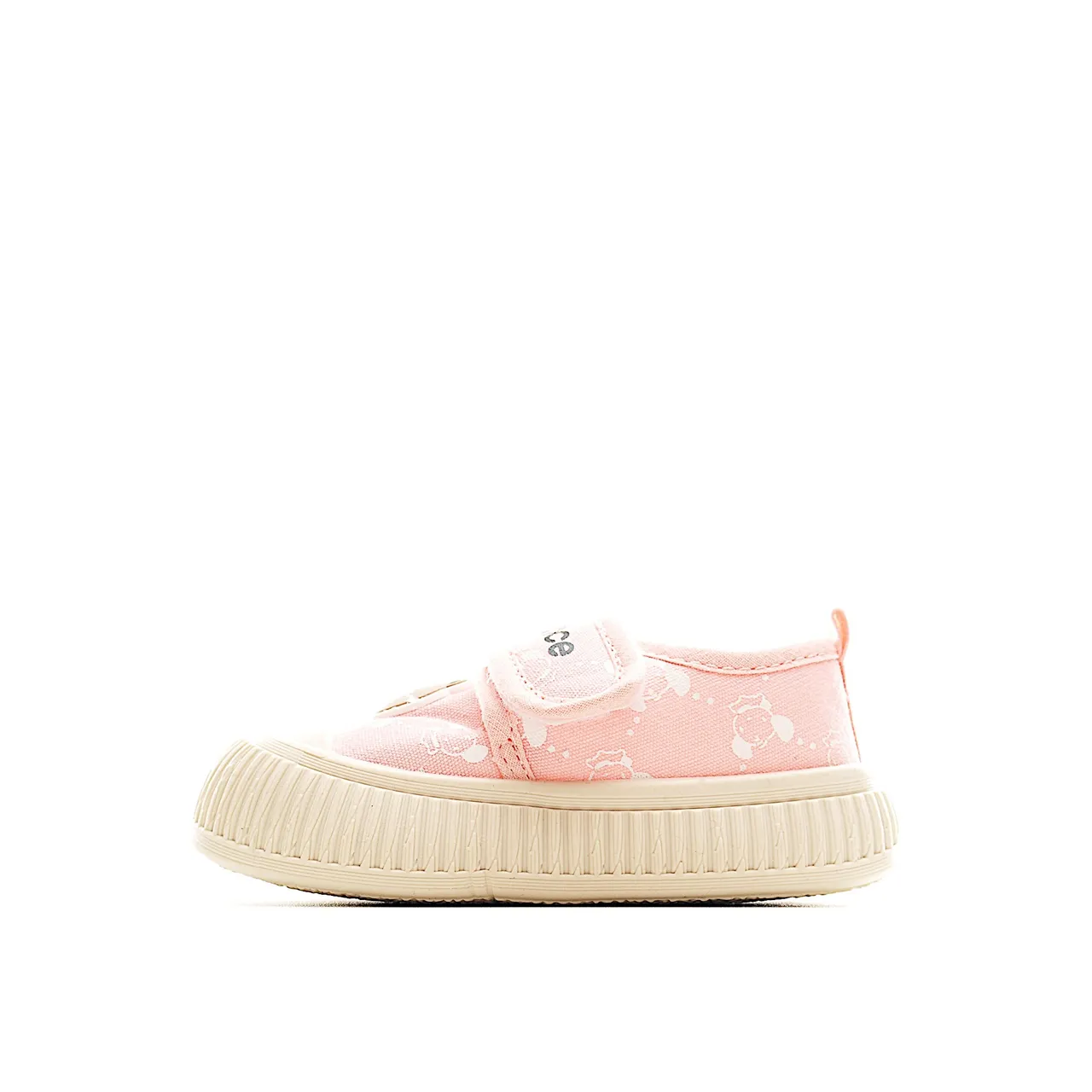 Zapatos Beige Negro Low-Top con Correa Velcro de Lona 14