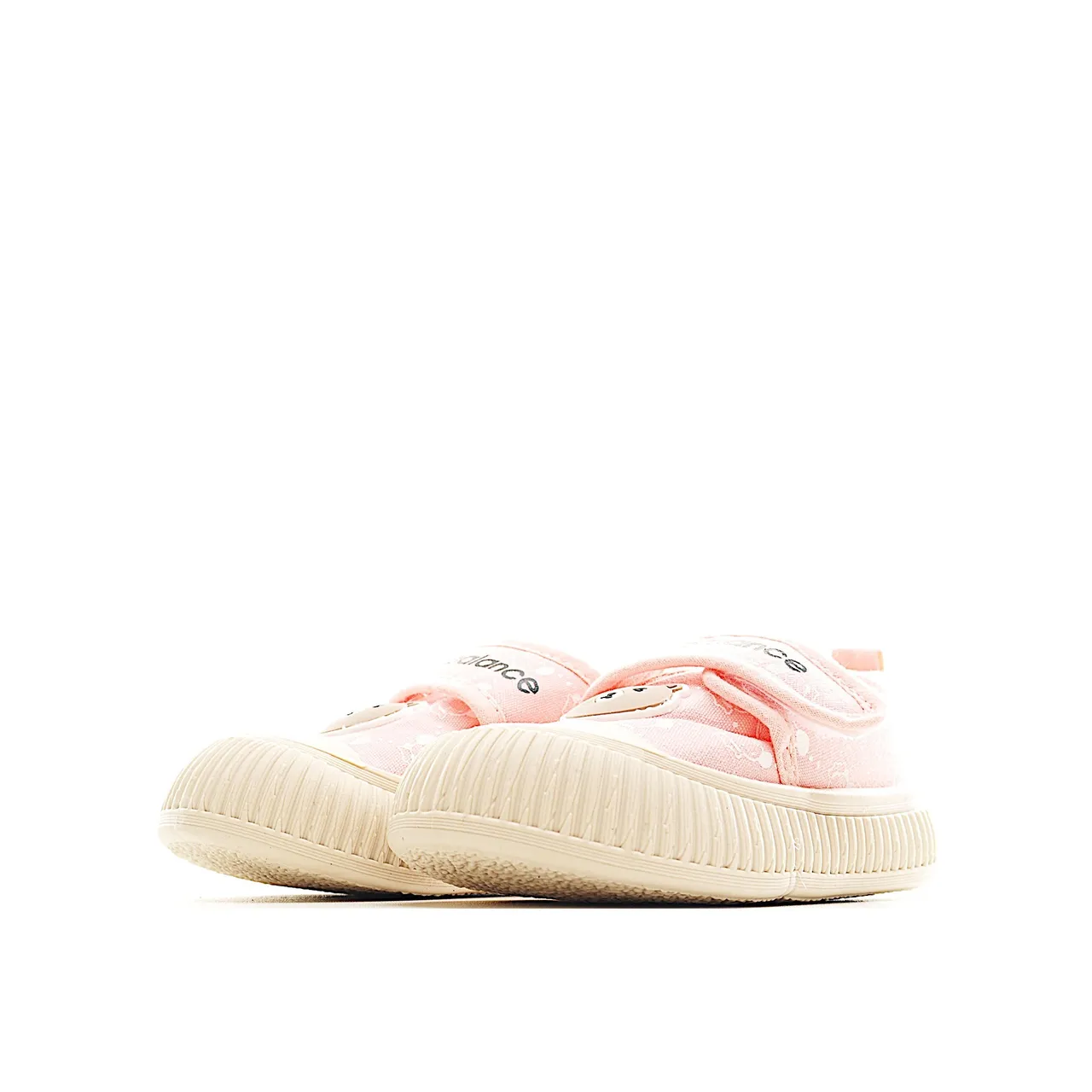 Zapatos Beige Negro Low-Top con Correa Velcro de Lona 15