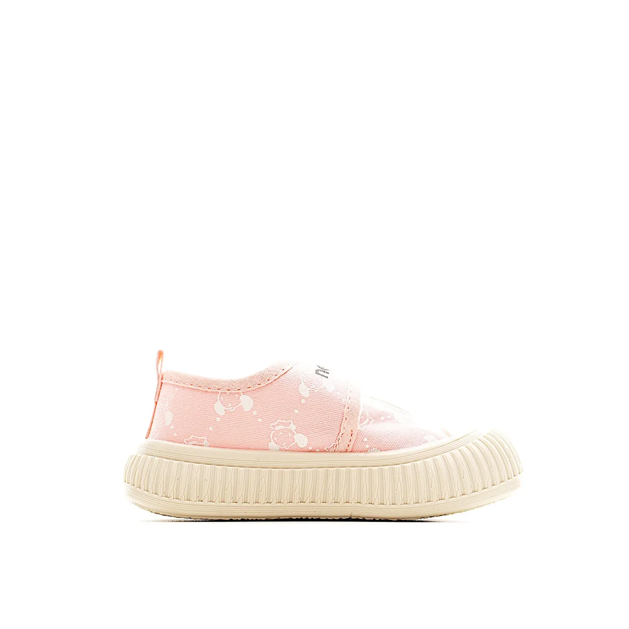 Zapatos Beige Negro Low-Top con Correa Velcro de Lona 16
