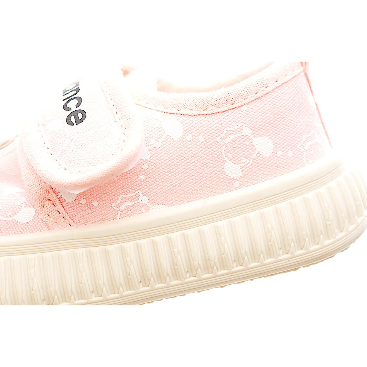 Zapatos Beige Negro Low-Top con Correa Velcro de Lona 21