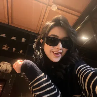 Black and Cream Striped Ribbed Knit Crew Neck Sweater