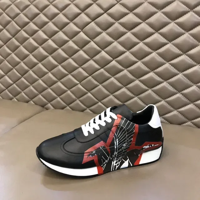 Black and Multicolor Graphic Print Lifestyle Sneaker 5