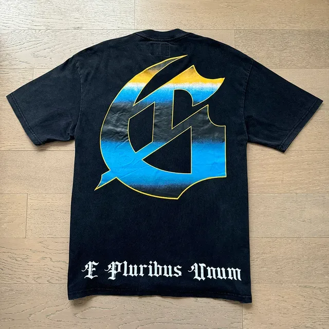 Black Blue Graphic Print Oversized Fit T-Shirt 7