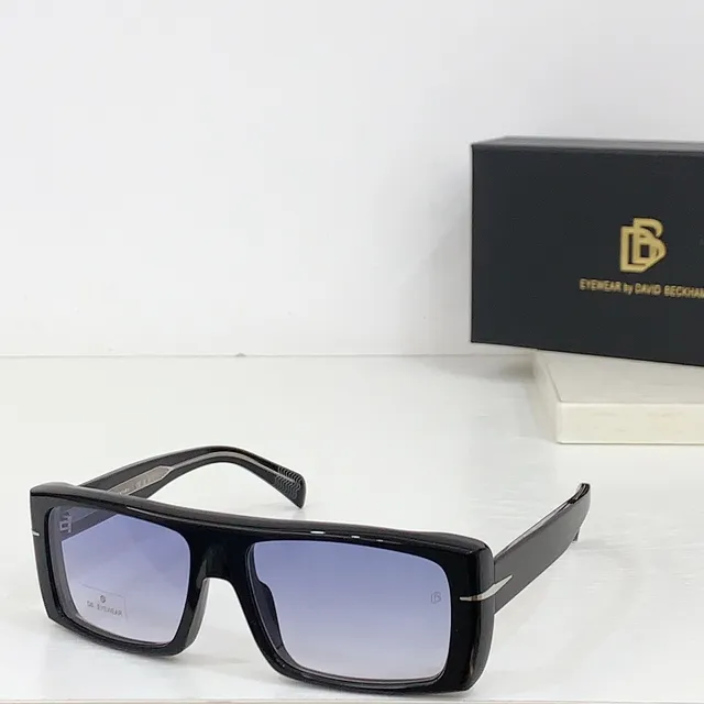 Black Gold Oversized Rectangular Glossy Acetate Sunglasses 5