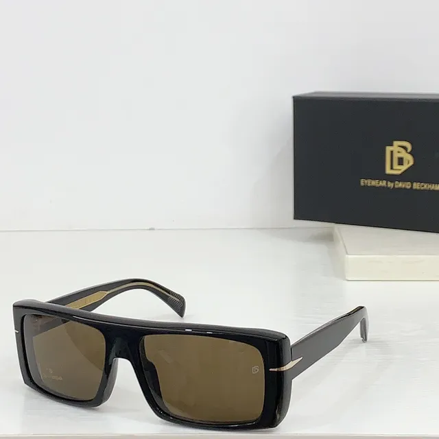 Black Gold Oversized Rectangular Glossy Acetate Sunglasses 7