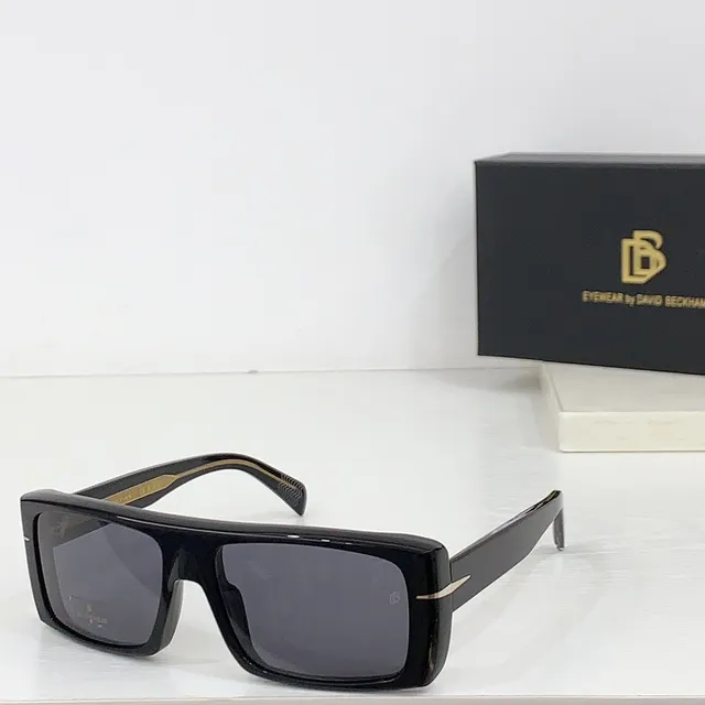 Black Gold Oversized Rectangular Glossy Acetate Sunglasses 9