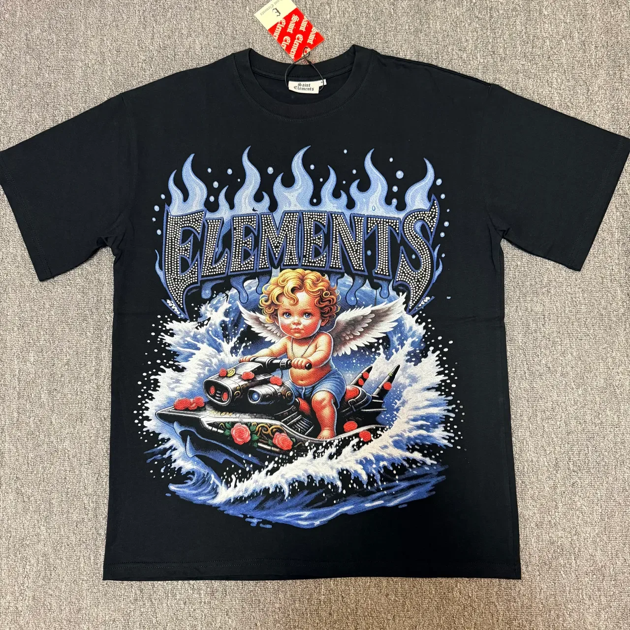 Black Graphic-Print Crew-Neck Short-Sleeve T-Shirt 3