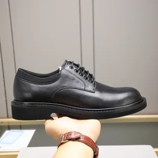 Chaussure Oxford en cuir noir à cap toe