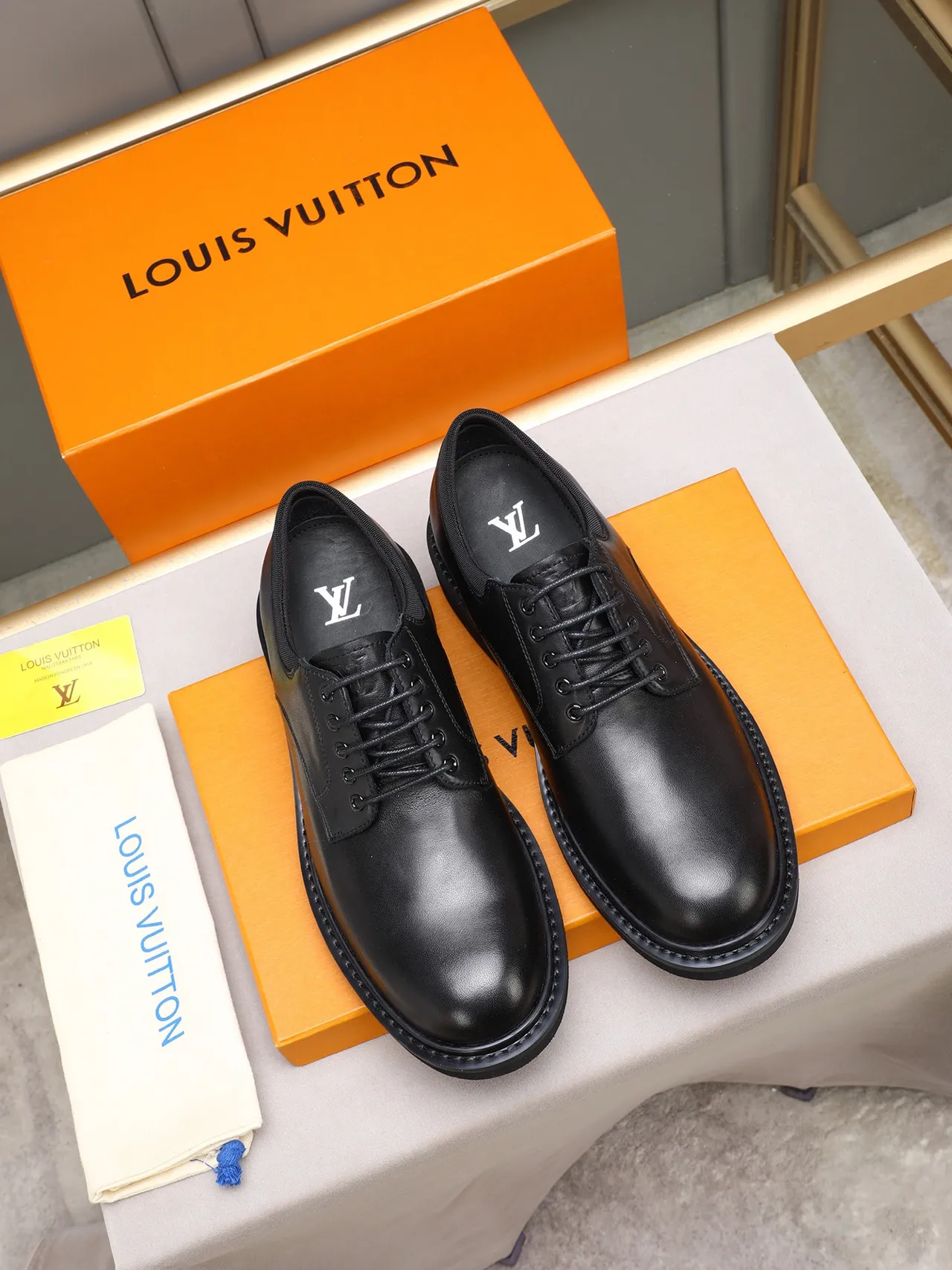 Chaussure Oxford en cuir noir à cap toe 3
