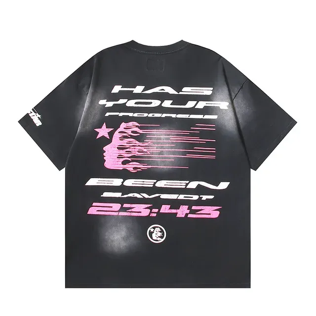 Camiseta preta oversized com estampa gráfica frente e verso 3
