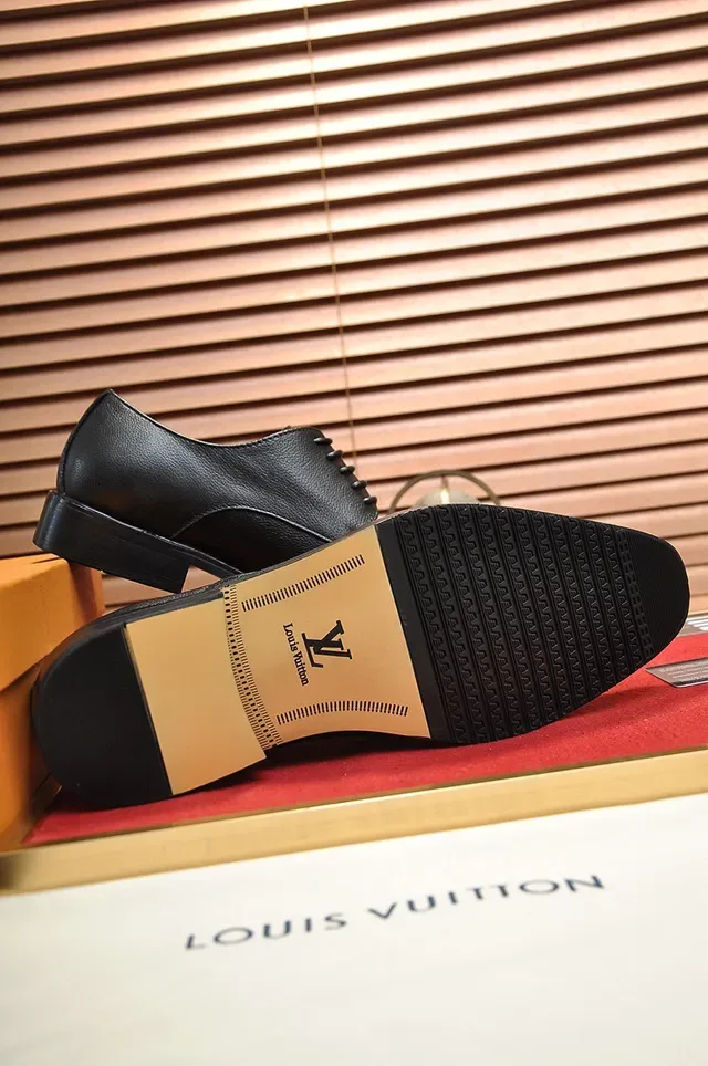 Black Pebbled Leather Cap Toe Oxford Shoes 3