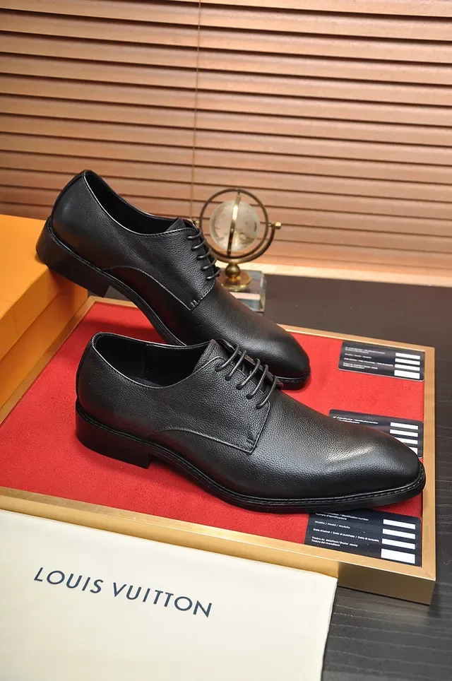 Black Pebbled Leather Cap Toe Oxford Shoes 5