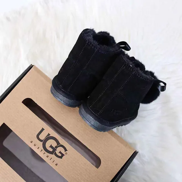 Black Pink Moccasin-Stitched Fur Pom-Pom Snow Boots 13