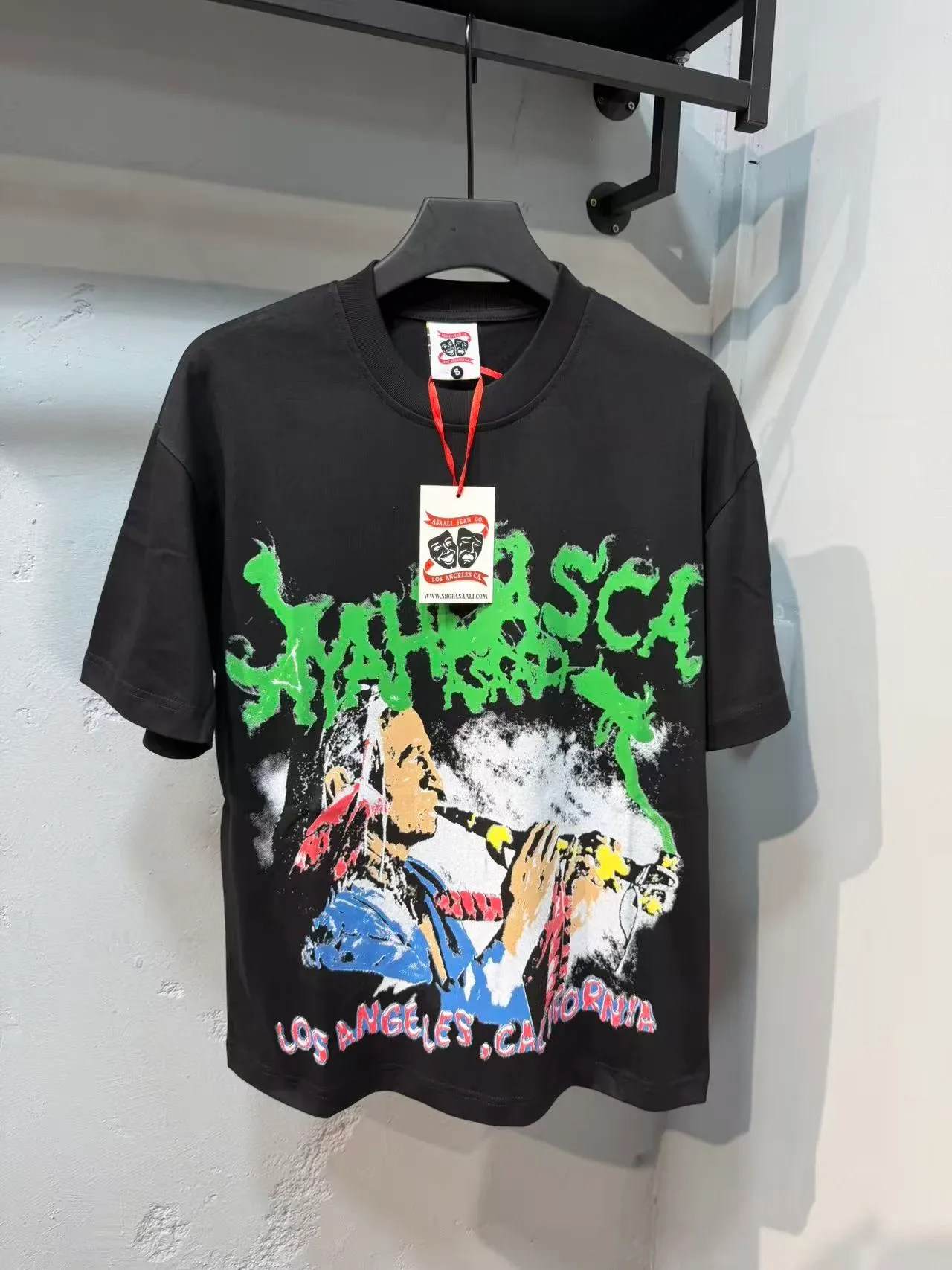 Black Pink Oversized Fit Screen-Printed Graphic T-Shirt 6