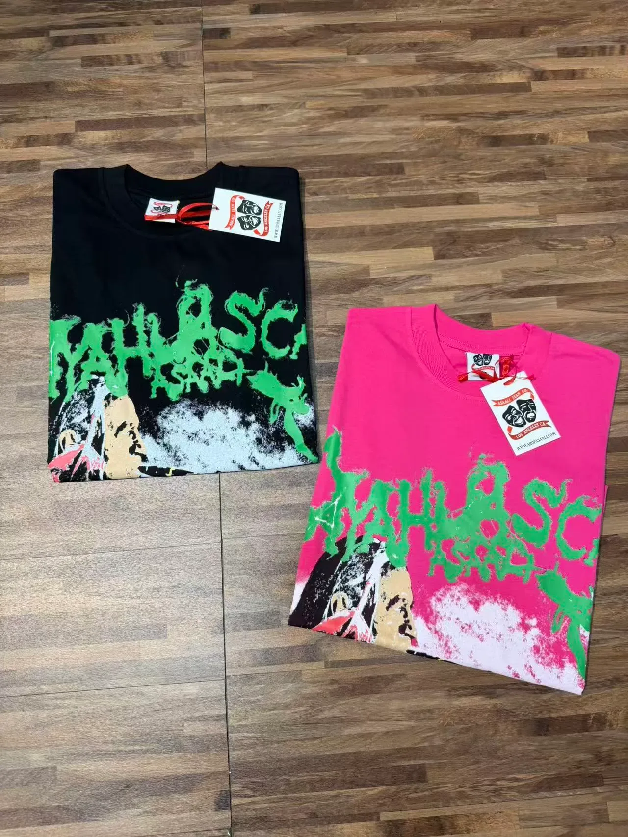 Black Pink Oversized Fit Screen-Printed Graphic T-Shirt 9