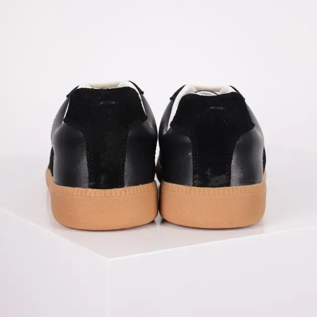 Black Suede and Leather Panelled Lifestyle Sneaker 8